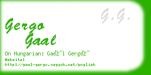 gergo gaal business card